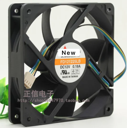3-проводной Вентилятор охлаждения сервера для Y.S TECH FD121225LB DC 12В 0.18A 120x120x25 мм