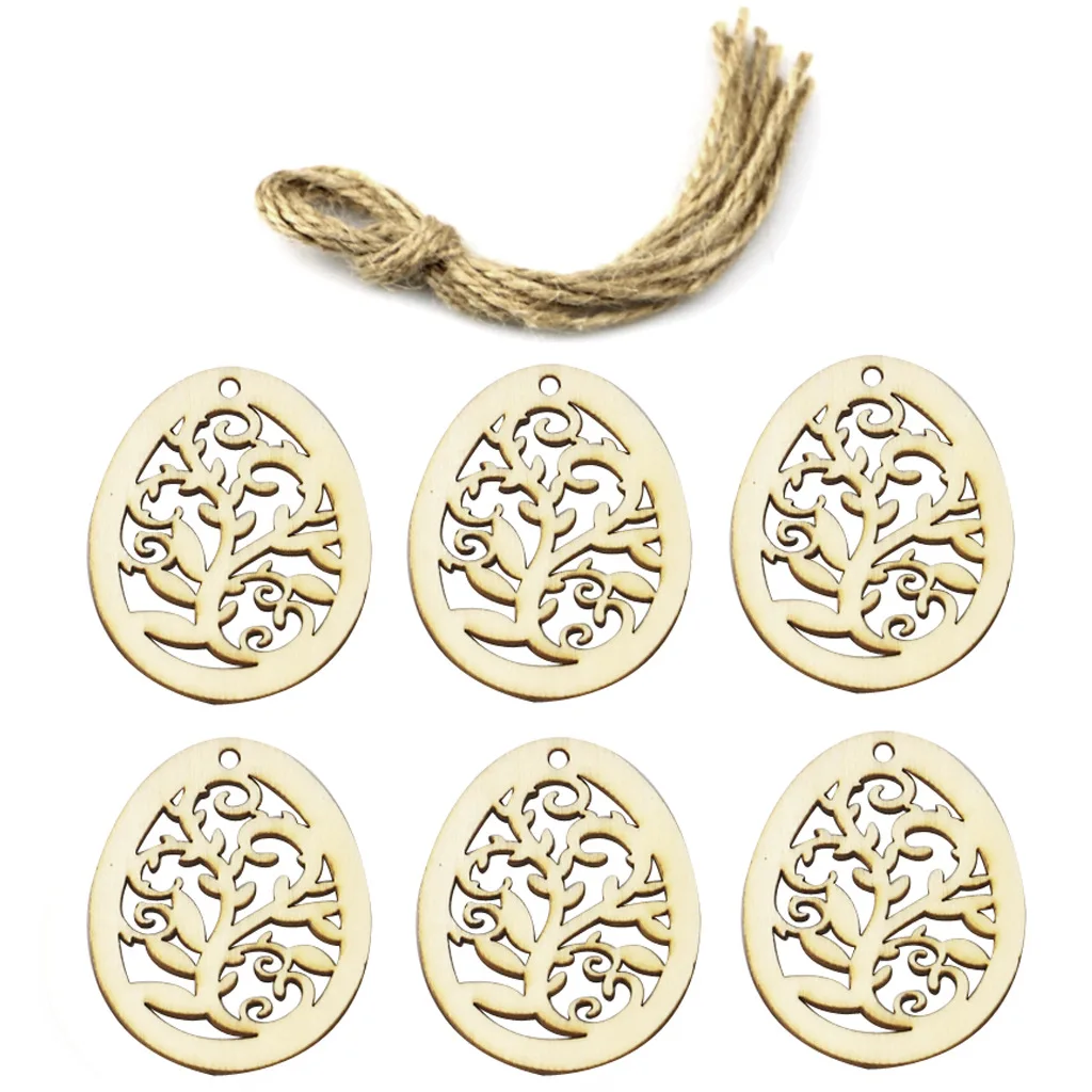 12 шт. деревянные Весенние Новые Пасхальные украшения для дома сделай сам