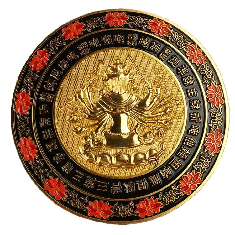 

Zhunti mirror, Zhunti Bodhisattva bronze mirror pendant, Bronze mirror decoration for living room