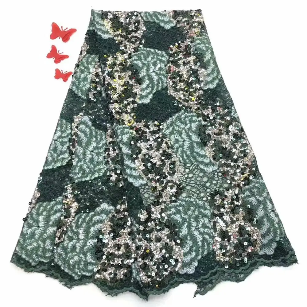 Beautiful Design Sequined Embroidered Lace Fabric For Women Party Dress/ African gold Sequins Guipure Net Material FD-1011 | Дом и сад