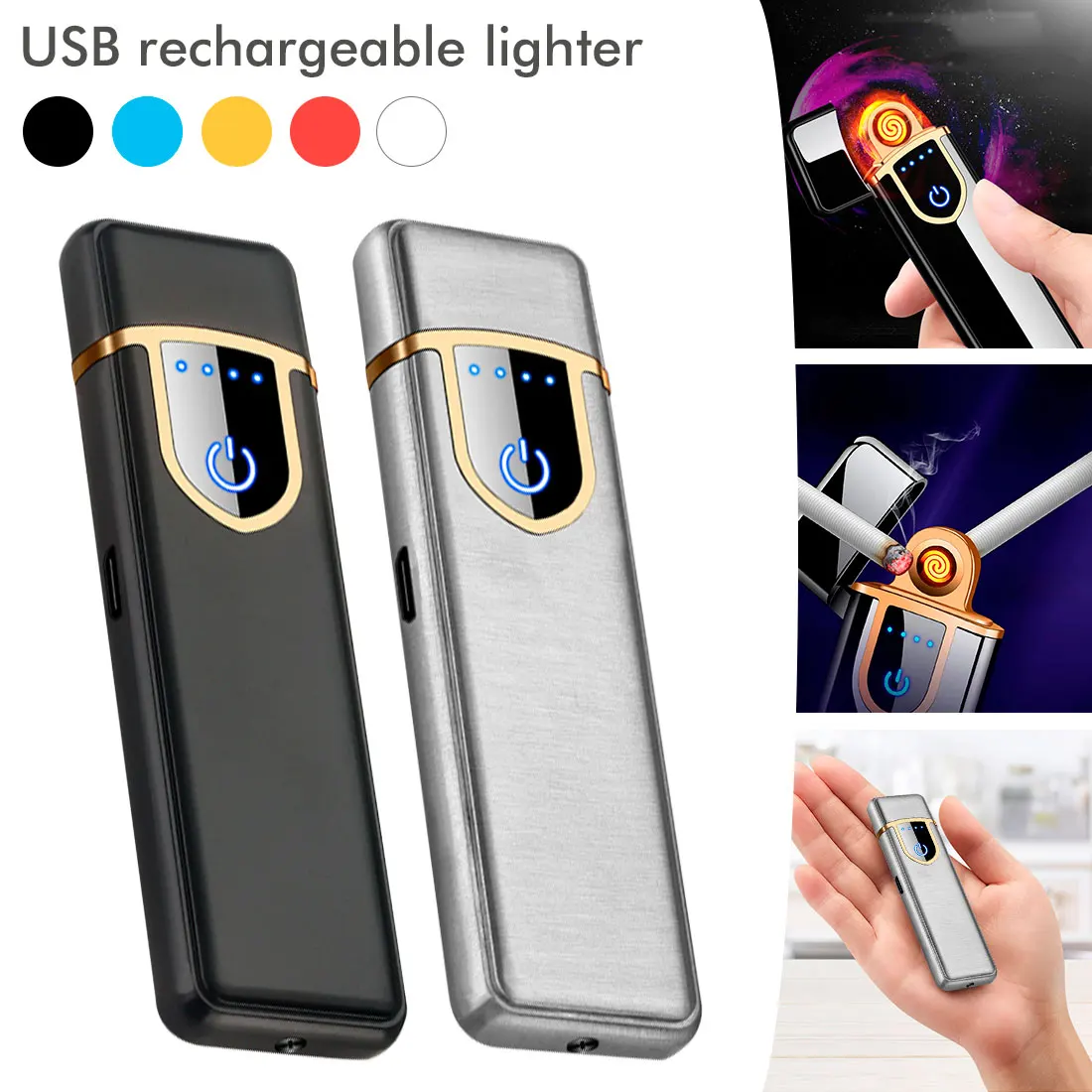 Creative USB для зарядки электронная сигарета зажигалка сенсорный индукционный