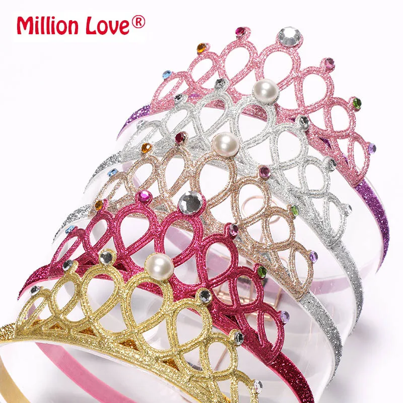 Модная женская Корона со стразами повязка на голову блестящие повязки для волос