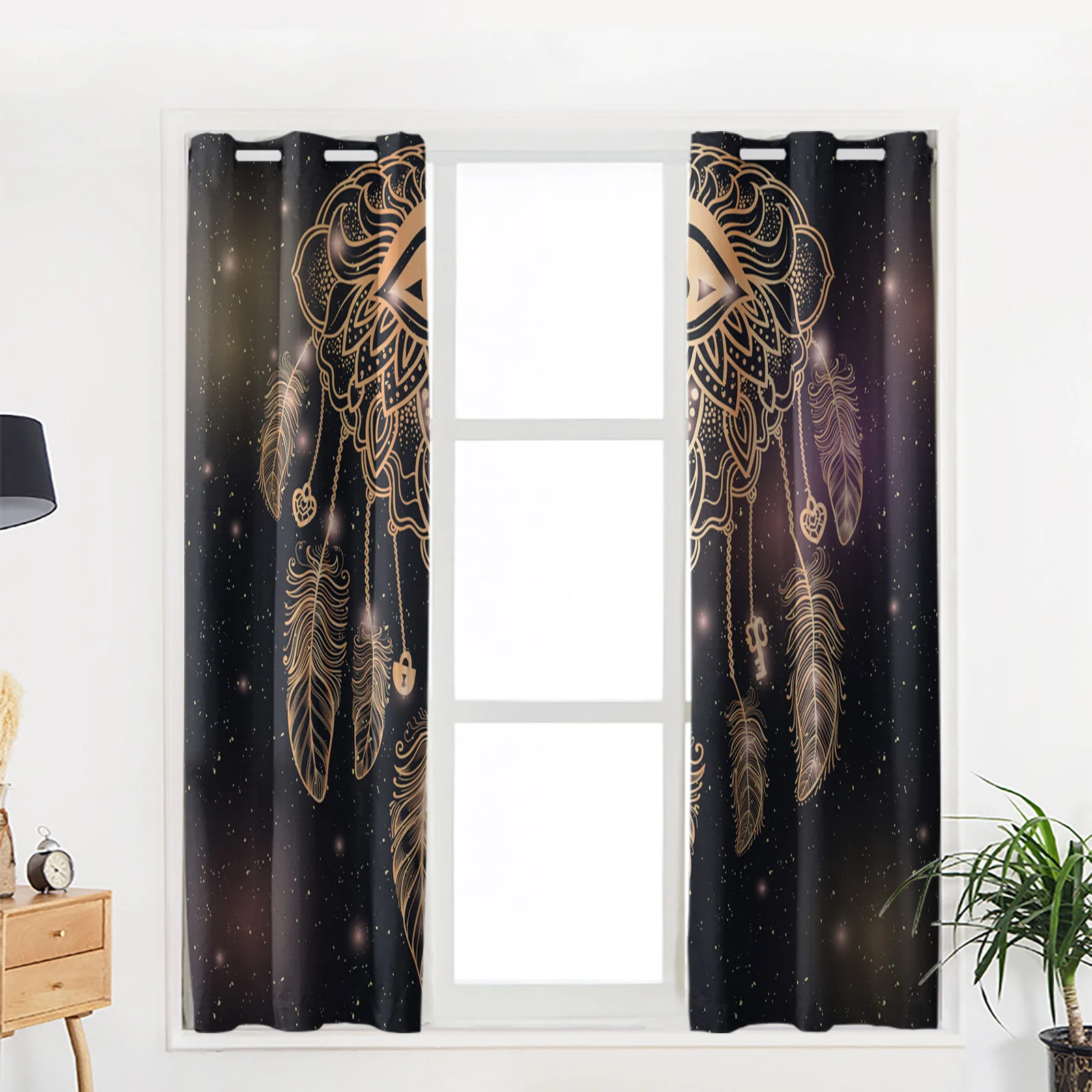 Feather Line Flower Window Curtains Home Decor Living Room Kitchen Drapes Panel for Bedroom | Дом и сад