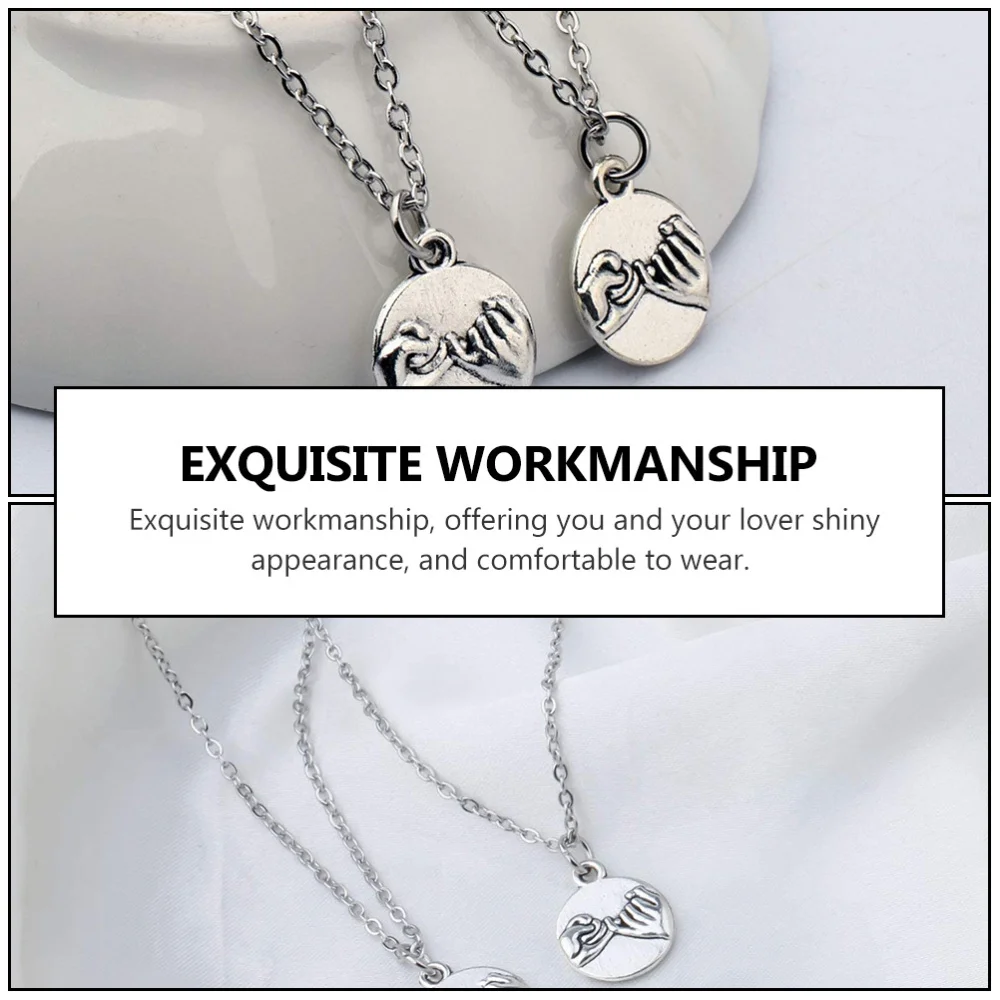 

2pcs Hand in Hand Pattern Necklaces Friend Necklaces Gift Friendship Necklaces