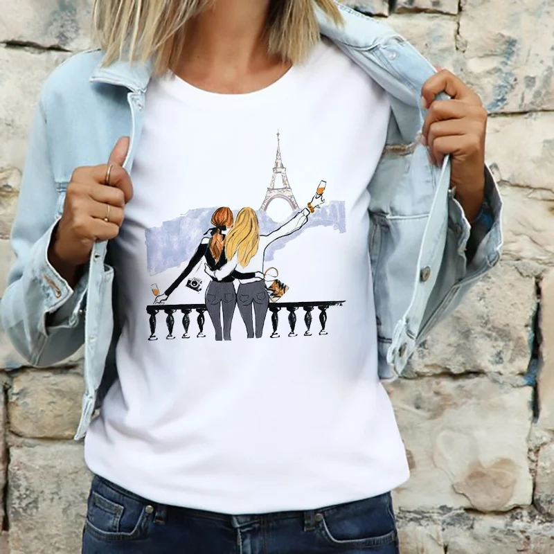 

Новинка 2022, популярная женская футболка, удобная одежда с милым мультяшным рисунком, футболка для девочек с рисунком из аниме