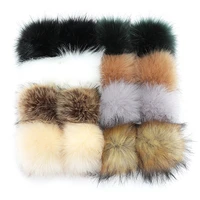 8cm false hairball hat ball pom pom diy ball wholesale cap accessories multicolor faux fox fur pompom with buckle