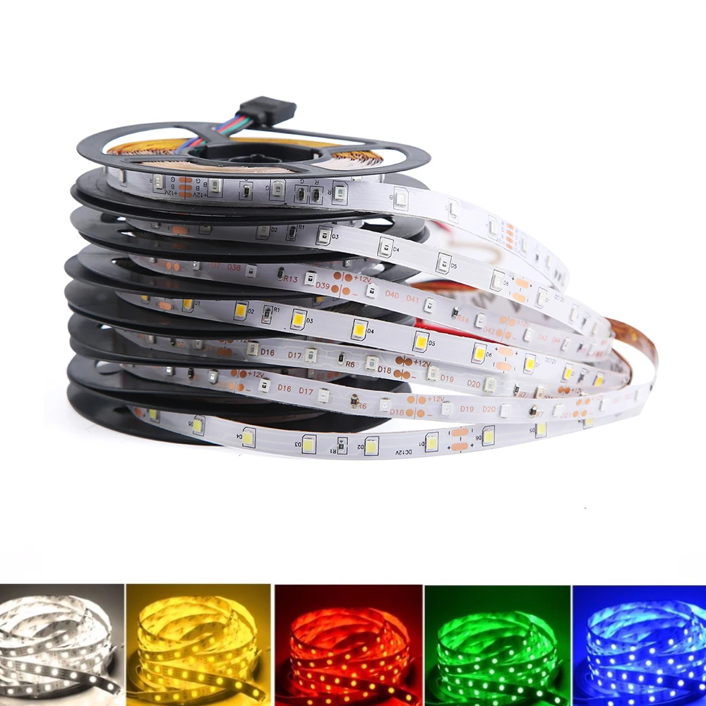 SMD 2835 Светодиодный диодный свет DC 12 В светодиодные ленты RGB зеленый синий теплый