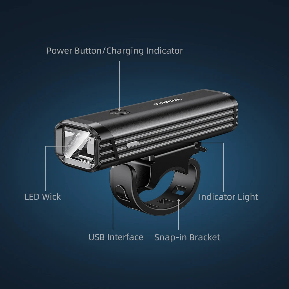 Велосипедсветильник рь SUPERFIRE BL11 водонепроницаемый USB-зарядка светодиодный