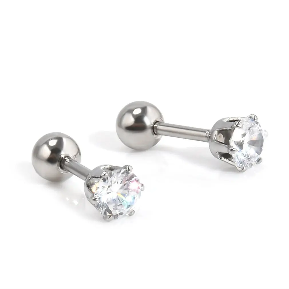 Серьги Для Пирсинга Ушей по заказу покупателя Циркон Стразы серьги-гвоздики для