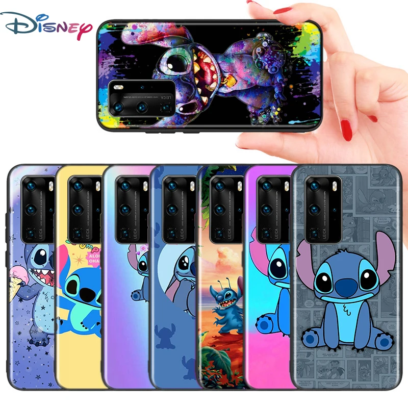 

Silicone TPU Cover Animation Stitch Disney For Huawei P40 lite E P40 P30 P20 P10 P9 P8 lite Pro Plus 2017 2019 Phone Case