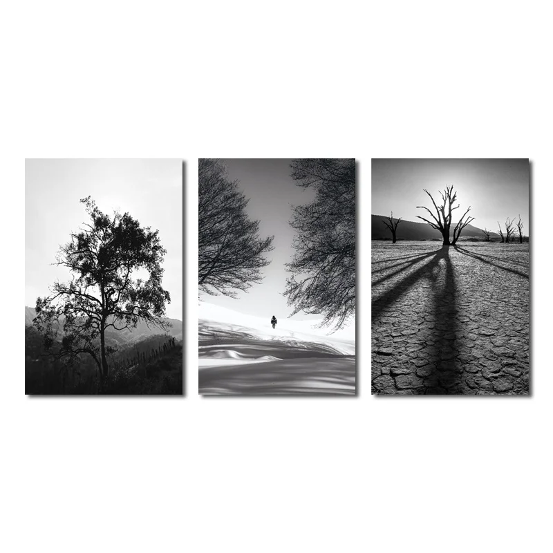 

Modern Real Desert Forest Landscape Canvas Material Shallow Background Poster Living Room Decoration Wall Wallpaper Furniture