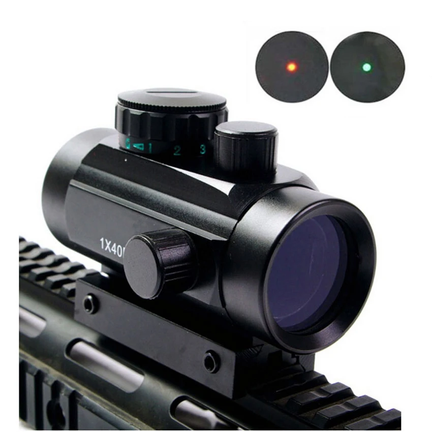 1x40 мм тактический голографический прицел для охотничьей стрельбы зеленая