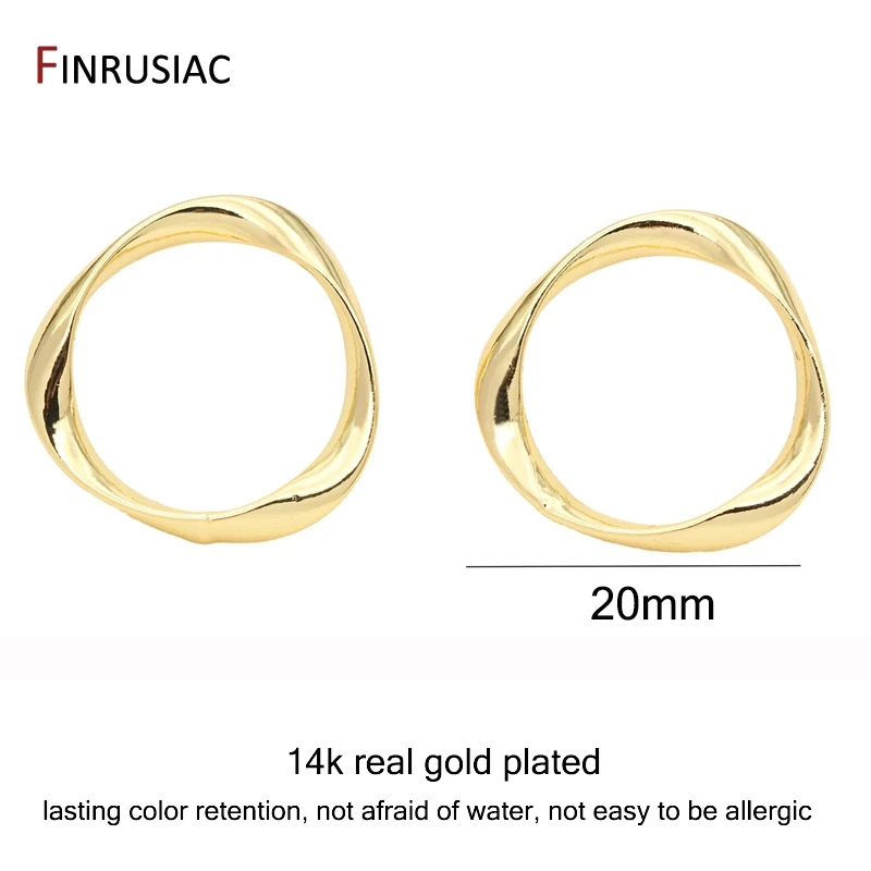 Изготовление сережек поставки 925 Серебряные иглы 14K позолоченные скрученный круг