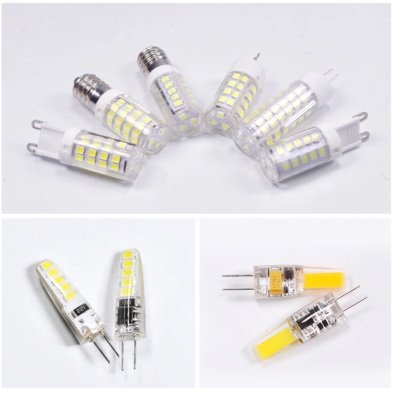 OK-B светодиодный COB G4 G9 E14 лампы AC/DC 12V 3w 5w 6W 220V Высокая Яркость светильник лампочка