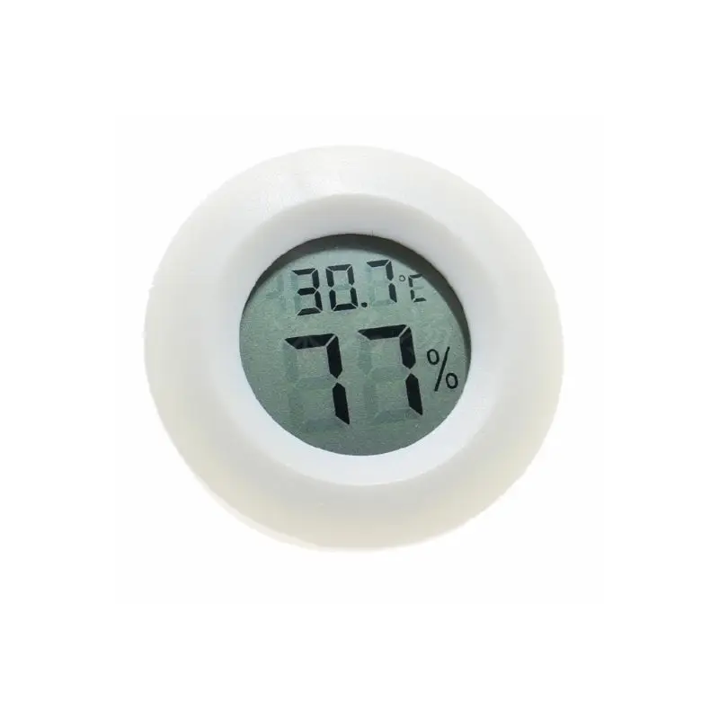 Компактный круглый электронный термометр и гигрометр рептилия акриловая