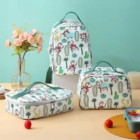 portable cartoon lunch bag women large waterproof convenient fresh cooler bags kids school thermal lunch food storage bags wy288