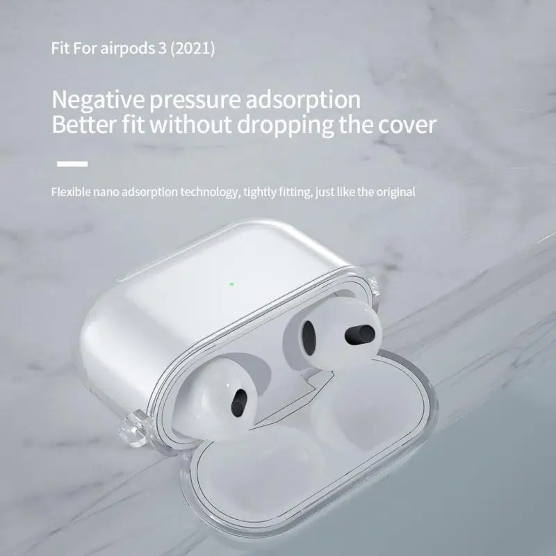 Новый прозрачный чехол для наушников Apple AirPods 3 силиконовый защитный Airpods