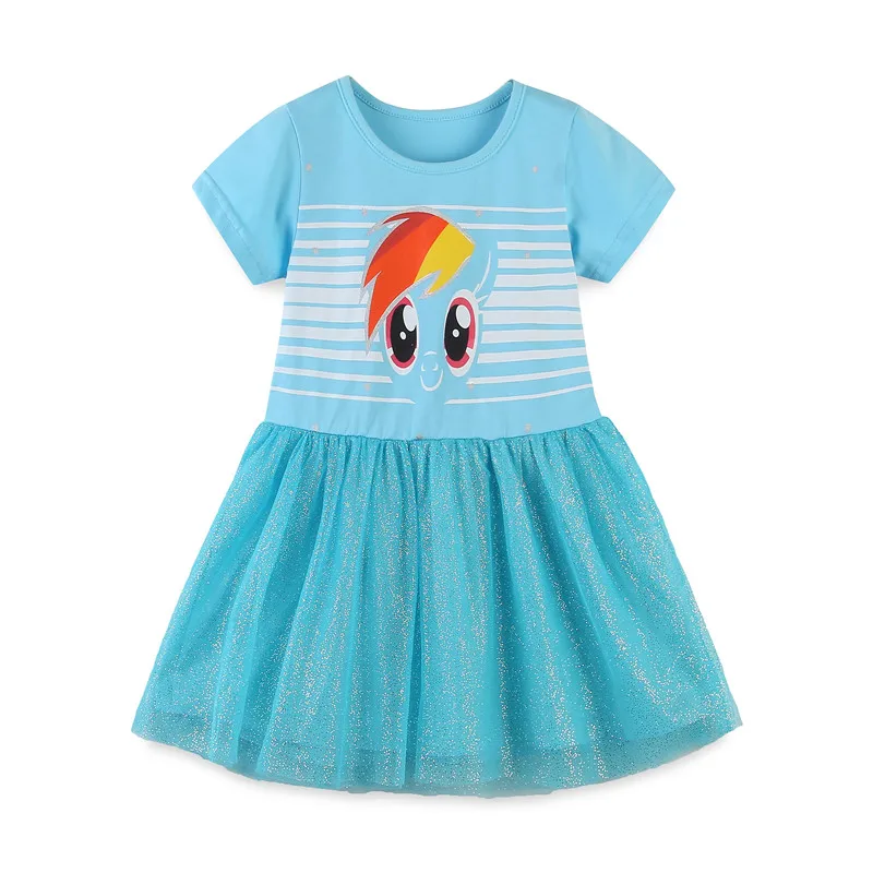 Детское Сетчатое платье-пачка для девочек с вышивкой бисером прыжков | Детская