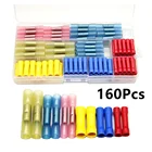 160 шт., водонепроницаемые термоусадочные стыковые соединители для электрических проводов