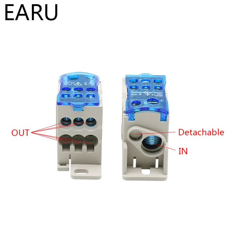 UKK80A 125A 160A 250A 400A 500A клеммный блок 1 во многих из din-рейку распределительная коробка