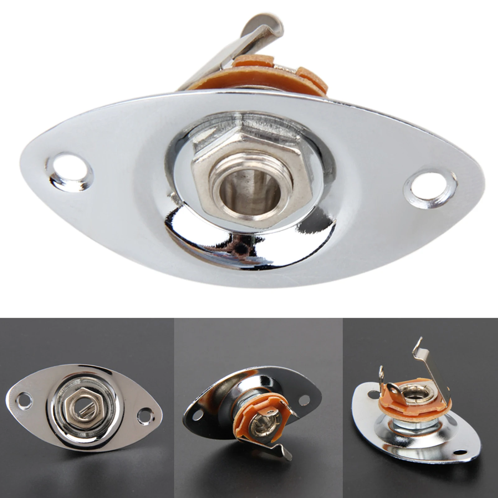 

6.35mm Electric Guitar/Bass O-val Pickup Jack Poratble Guitar Pickup Jack for guitar accessories guitar parts