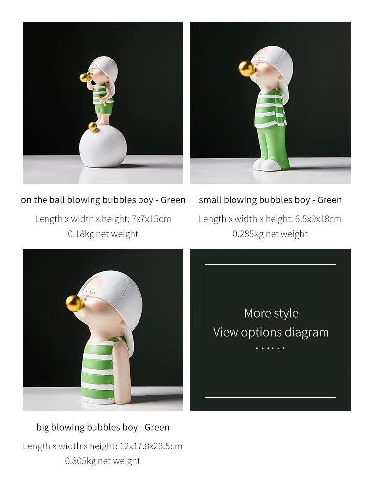 

Nordic Children Sculpture Creative Resin Statue Modern Home Decoration Living Room Bedroom Decoration Children's Holiday Gifts