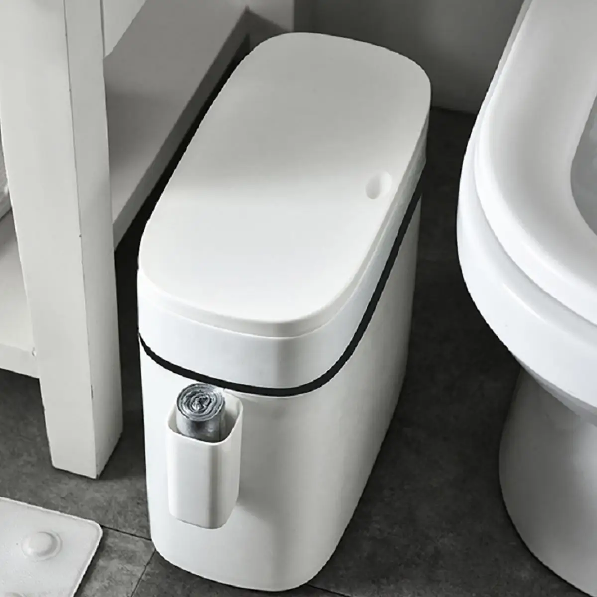 

12L Plastic Trash Can Simple Bathroom Waste Bin Toilet Dustbin Trash Basket Garbage Bucket Garbage Bag Holder Storage Container