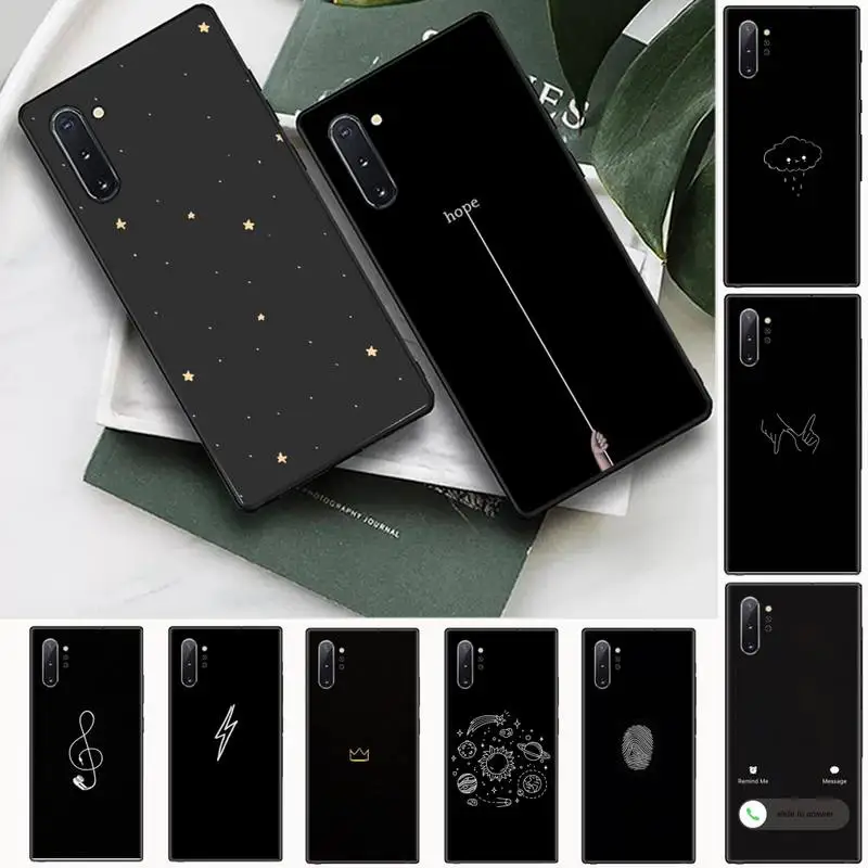 

art line simple flower Phone Case For Samsung Galaxy S8 S9 S10 Plus S10E Note 3 4 5 6 7 8 9 10 Pro Lite cover