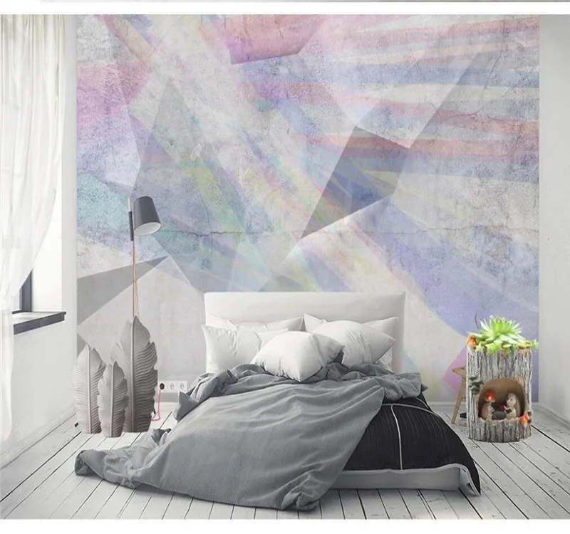 Большие Настенные обои на заказ для украшения дома модные линии Геометрическая