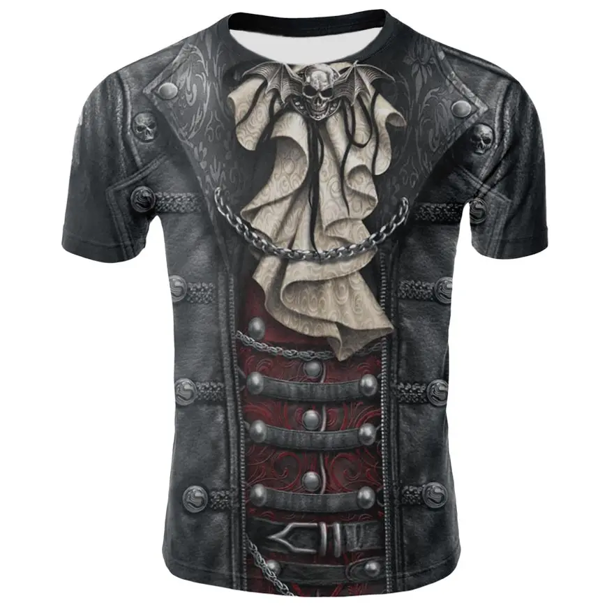 Мужская футболка с рисунком черепа зеленая кожаная куртка татуировкой футболки