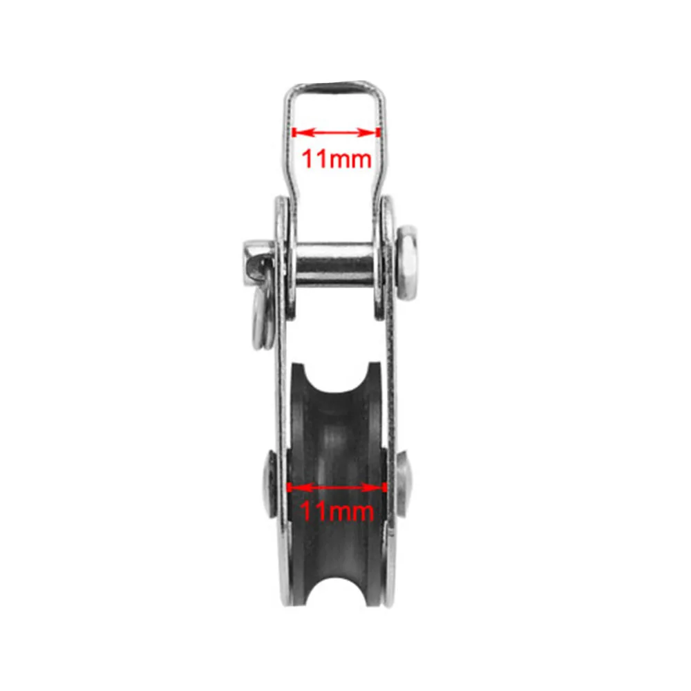 

Canoe Nylon Pulley Block Wear resistant Flexible Stainless Steel Silver 25mm