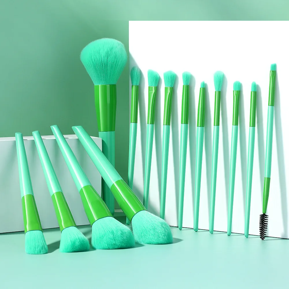 

Makeup Brushes 14 Pcs Premium Synthetic Kabuki Foundation Brush Blending Face Powder Blush Concealers Eye Shadows Makeup Brush