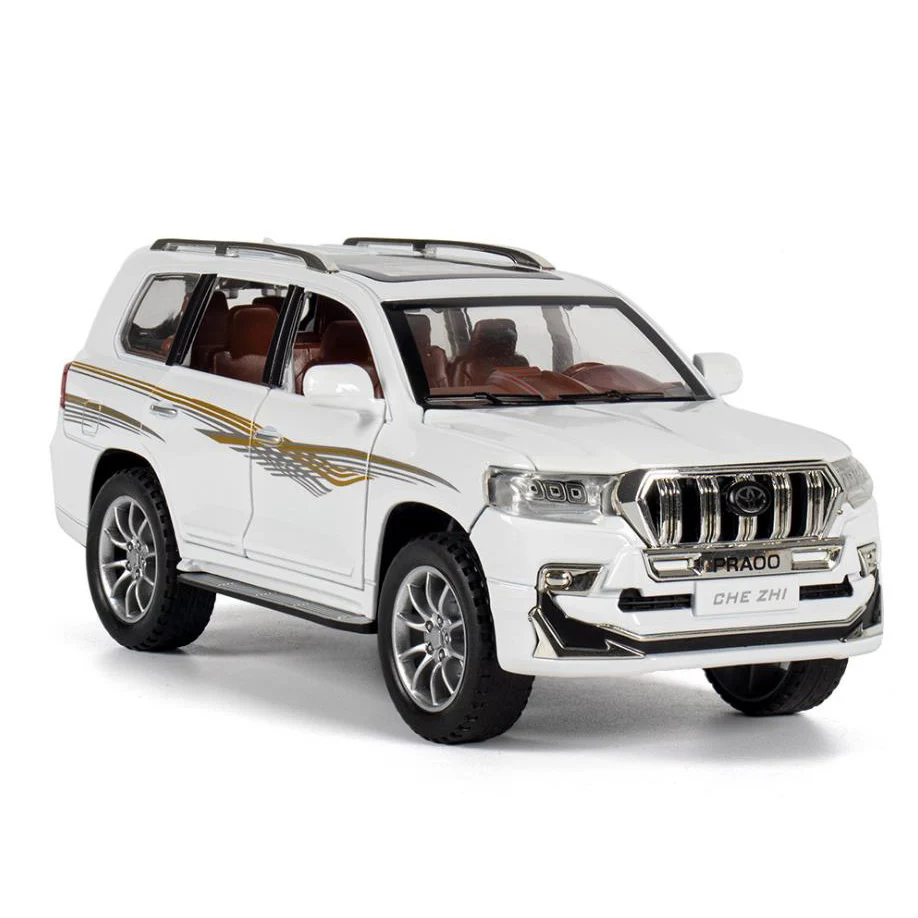 Лидер продаж литые автомобили в масштабе 1:24 с колесами toyota suv prado металлическая