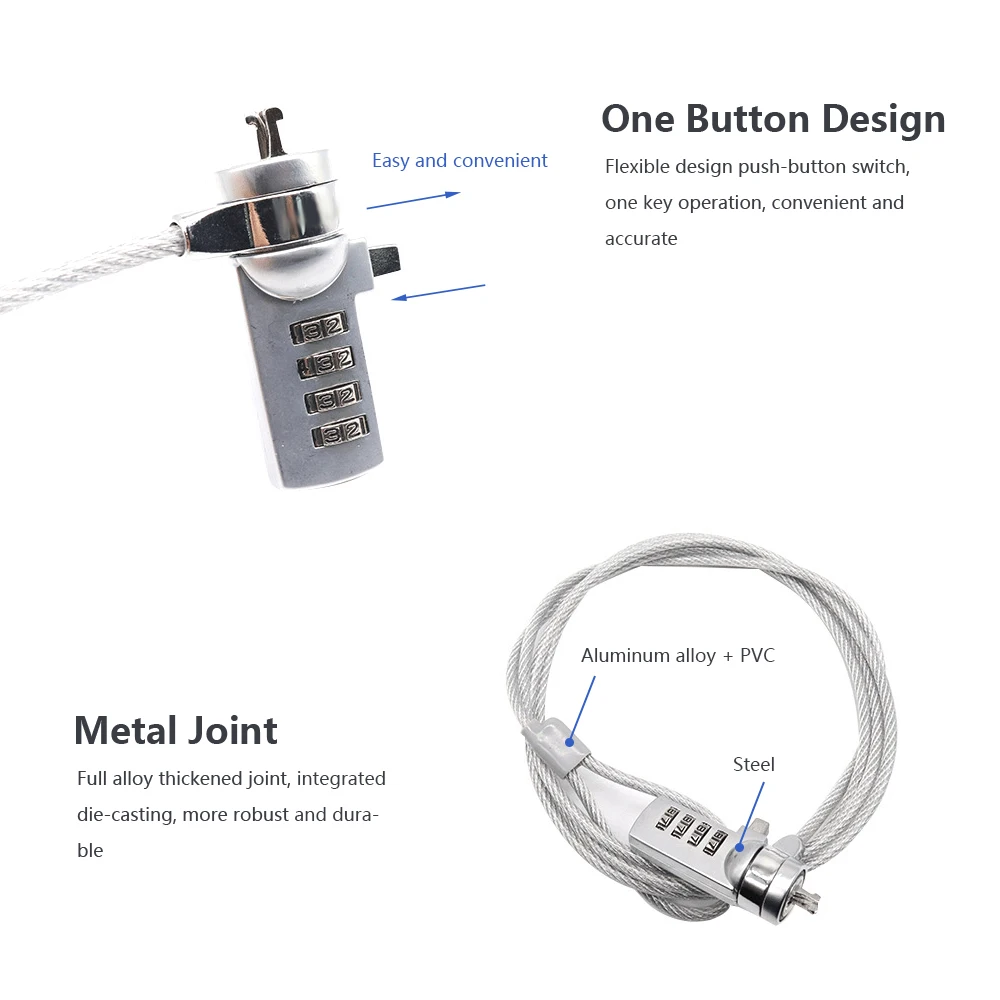 Замок с кодировкой для ноутбука интеллектуальный замок защитой от кражи 1 8 м