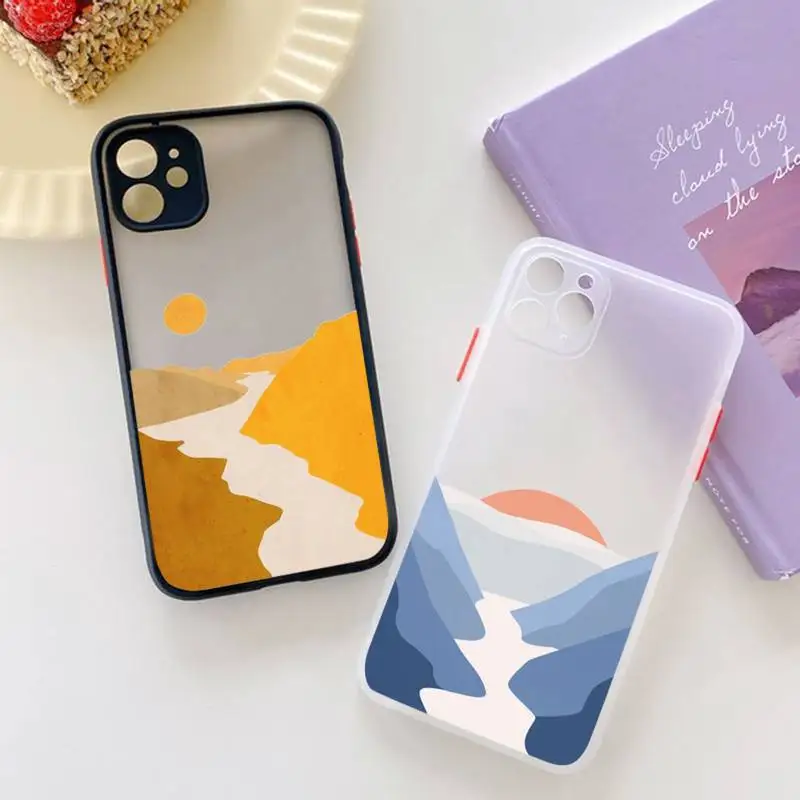 

Geometric art minimalist painting Phone Case matte transparent