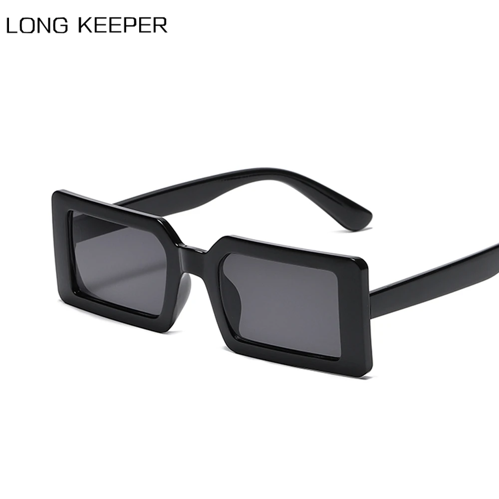 Прямоугольные солнцезащитные очки 2020 женские черные с толстой оправой мужские
