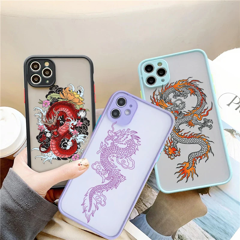 dragon phone case for xiaomi redmi note 9 9s 8 7 7a 10 s k20 k30s k40 pro max 10x mi 10t 11 lite poco f3 x3 nfc matte bag fundas free global shipping