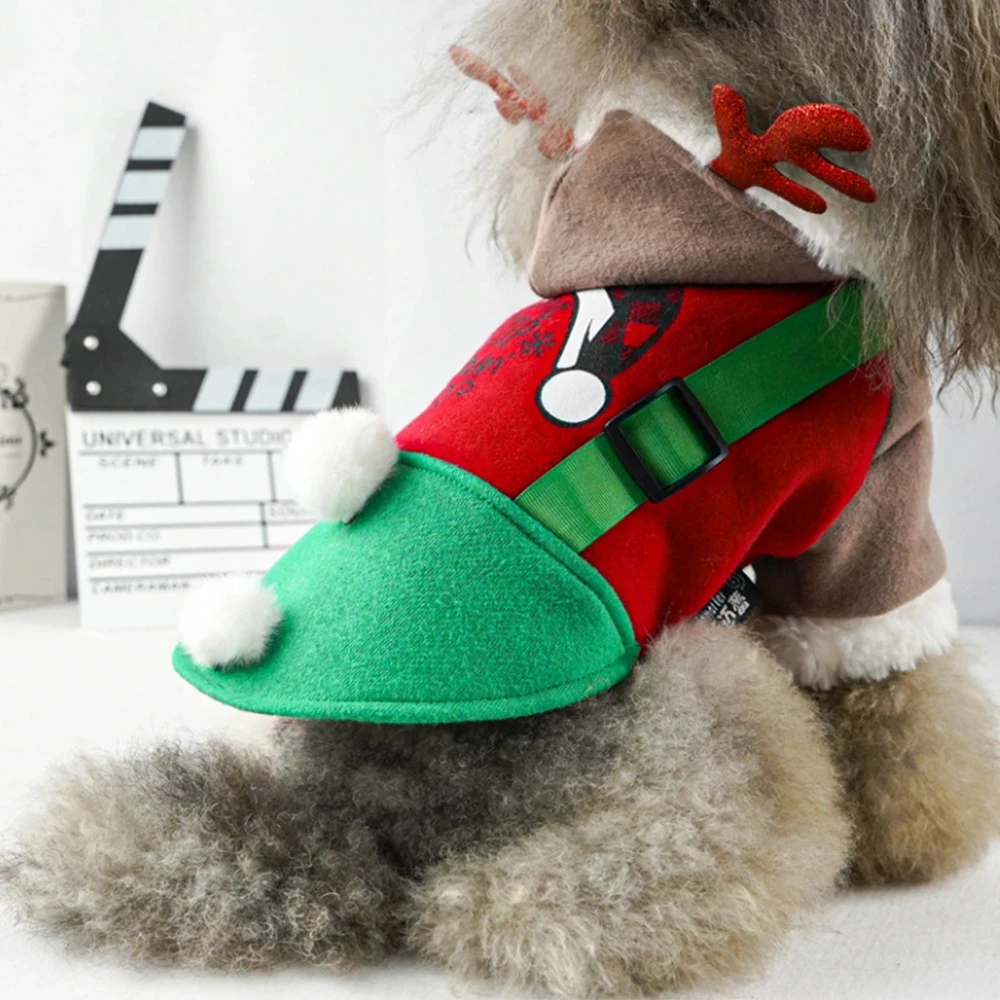 Рождественская одежда для домашних животных зимнее пальто собак куртка костюм