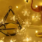 Рождественские украшения для дома, Рождественская Елка, снежинка, снежные огни, рождественский подарок, новый год 2022 Гирлянда, да Елка