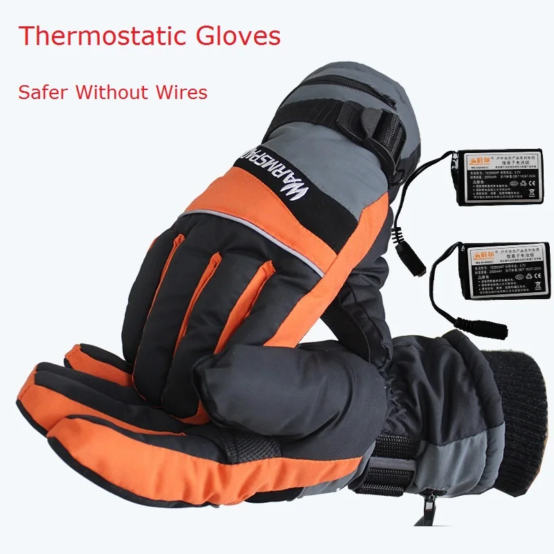 Мотоциклетные водонепроницаемые перчатки с подогревом сенсорные для езды на