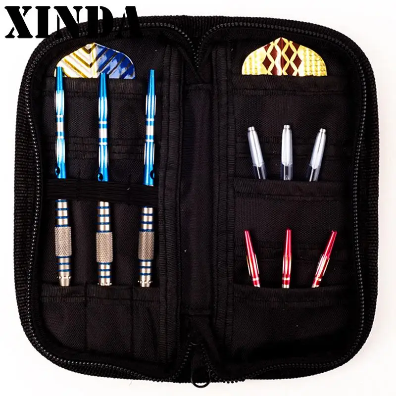 

1 Set Darts Accessories Carry Case Wallet Pockets Holder Durable Bag Black Storing FY0080 A5W1