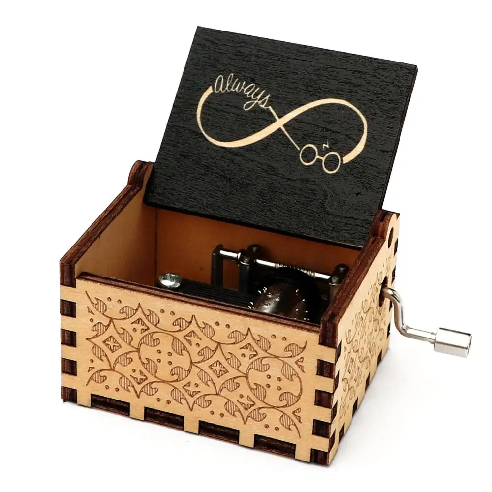 Деревянная музыкальная шкатулка ручной работы антикварная резная 3D цветная