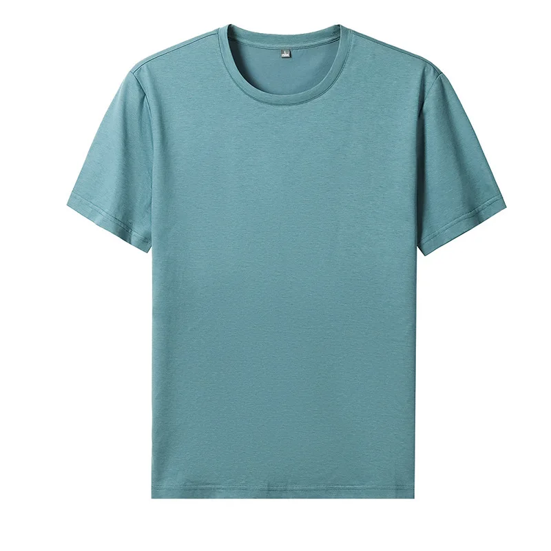 

LF ice feeling mercerized t-shirt men's summer soft and comfortable non-fading casual solid color short-sleeved thin