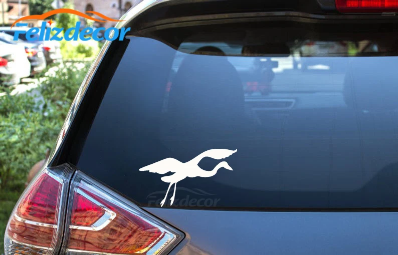 Автомобильные Виниловые стикеры в виде лебедя для окон дверей заднего лобового