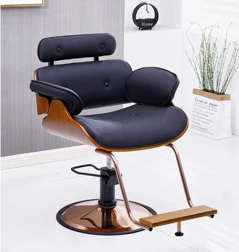 Парикмахерский модный сетчатый красный стул для стрижки волос, специальный подъемный стул для парикмахерской, парикмахерский стул из масс...