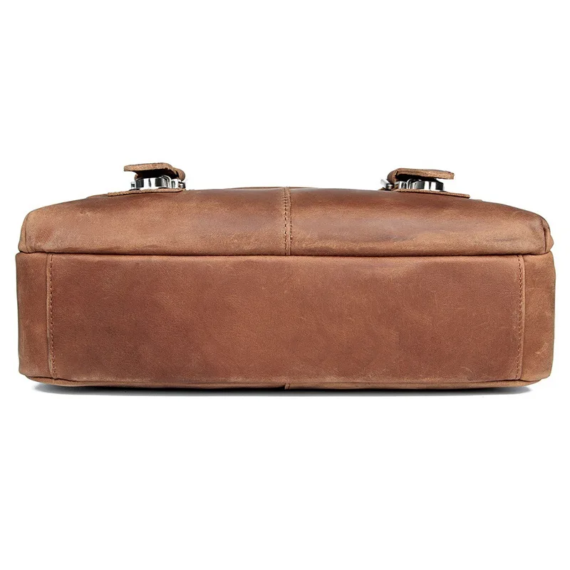 Nesitu High Quality Brown Vintage 100% Thick Genuine Crazy Horse Leather Cross Body Men Messenger Bags Male Shoulder Bag M6002 | Багаж и