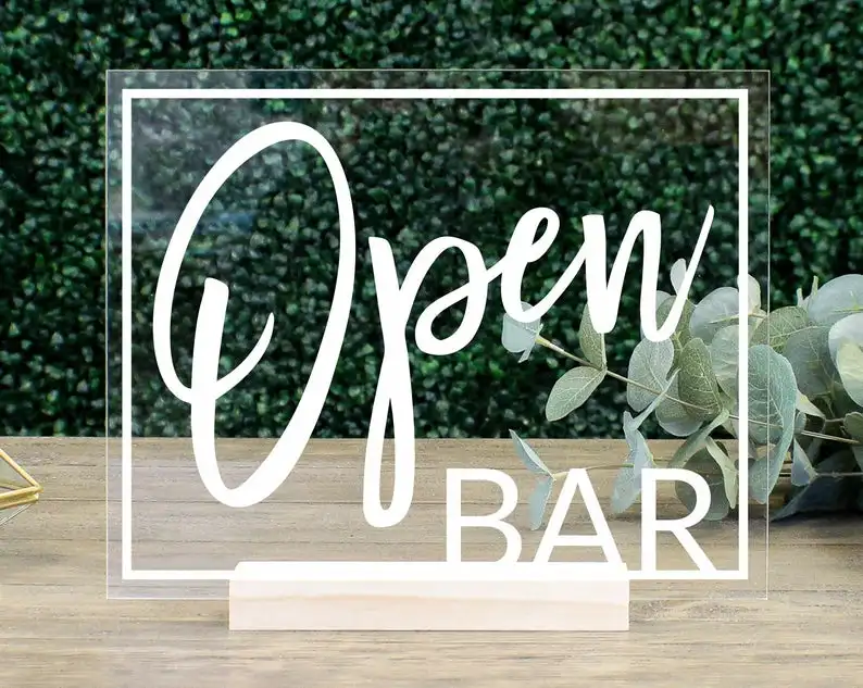 Гостевая книга Настольная вывеска акриловая Свадебная каллиграфия чистая