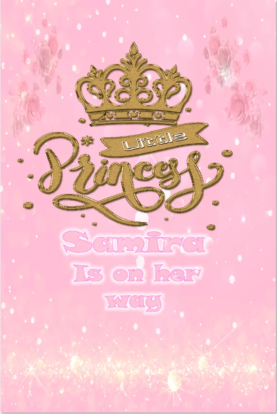 

5x7FT Little Princess Baby Shower Pink Party Spots Personalized DIY Custom Photo Backdrop Studio Backgrounds Vinyl 150cm X 220cm