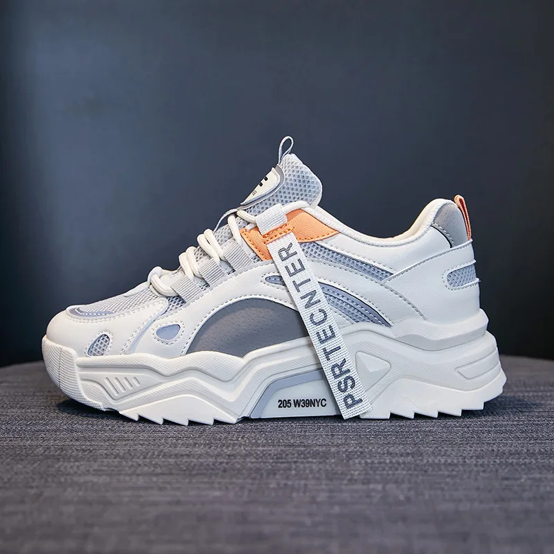 

Women's Sports Shoes Thick soled Vulcanized Shoes Fashion Non Slip Wear Resistant Breathable Casual Running Shoes Women Women
