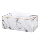 Коробка для салфеток с мраморным золотистым ободком, держатель для салфеток в уборную, офисный, настольный бумажная салфетка Защищенный чехол, коробки с металлическими краями и трещинами от льда